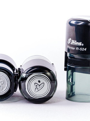 Carimbo personalizado automático redondo - ø24mm