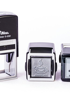 Carimbo personalizado automático quadrado - 32x32mm
