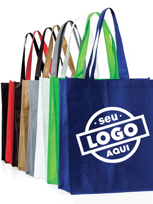 Sacola tnt com bolso personalizada em 1 cor