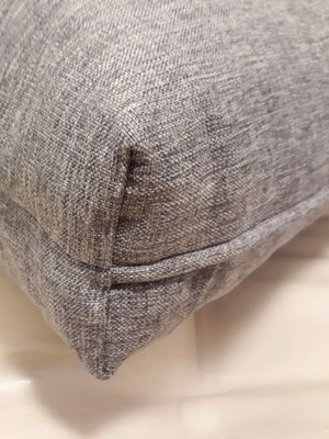 Kit almofadas para bicama - linen look cinza