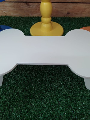 Mesa osso mdf pintado branco 30x18x8
