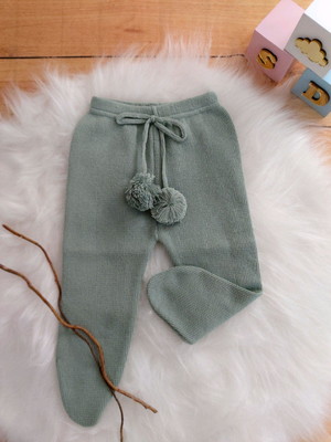 Calça linha pompom p verde maré