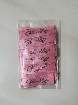400 etiquetas de cetim personalizadas luxo! 1x4 cm.
