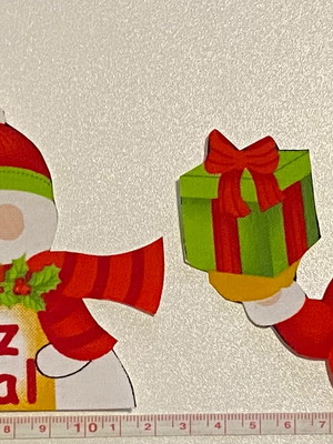 2 patch aplique termocolante boneco de neve e papai noel