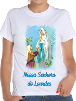 Camiseta baby look nossa senhora de lourdes