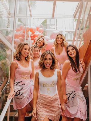 Body maiô rosa bebê despedida de solteira team bride