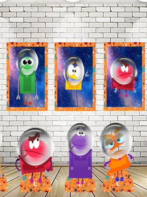 Story bots do espaço displays kit