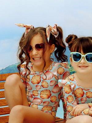 Maiô manga longa kids proteção solar uv50+ –madrepérola