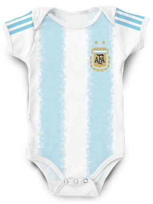 Body seleção argentina 2019 bebê futebol personalizado