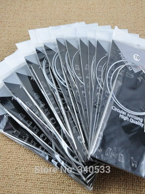 Kit 7 agulhas de tricô circular aço 100 cm promoção
