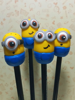 Ponteiras de lápis minions