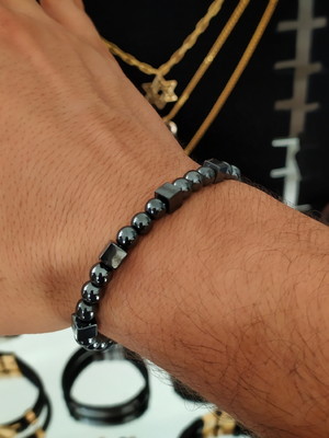 Pulseira pedras naturais hematita