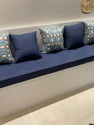 Assento futon almofadas para canto alemão sob medida