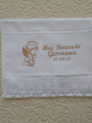 Toalhinha para batizado (valor unitário)