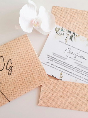 Convite de casamento envelope