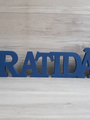 Gratidão - palavra de mesa em mdf mod. bk - tamanho g