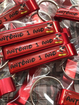 Abridor de garrafa personalizado com chaveiro