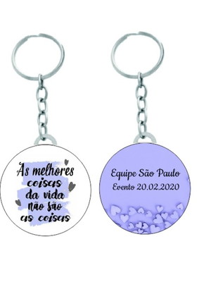 Chaveiro especial para eventos com frases personalizado