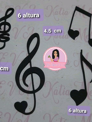 Notas musicais em eva kit