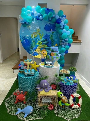 Decoração tema fundo do mar (aluguel)