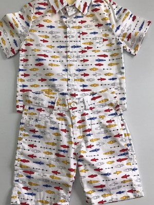 Conjunto foguete camisa e bermuda