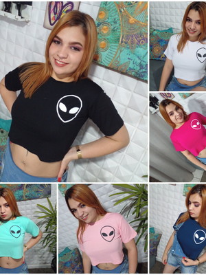 Cropped alien *varias cores* blusa blusinha camiseta tshirt