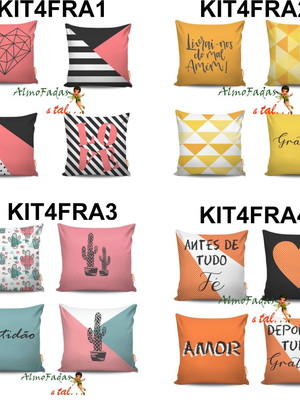 Kit 4 capas de almofadas 45x45 (4 peças).