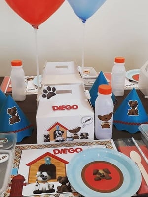 Kit festa na escola cachorrinhos (11 itens)