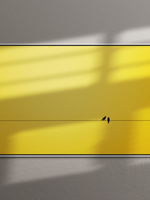 Quadro minimalista passarinhos