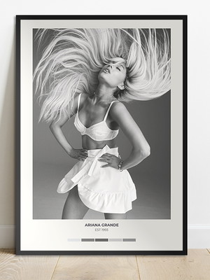Quadro placa mdf poster ariana grande