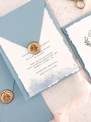 Convite de casamento minimalista (simone)
