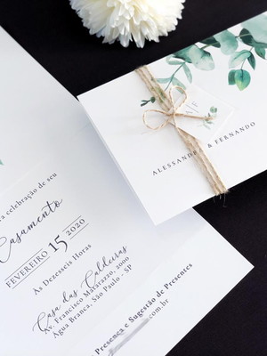 Convite de casamento - minimalista econômico