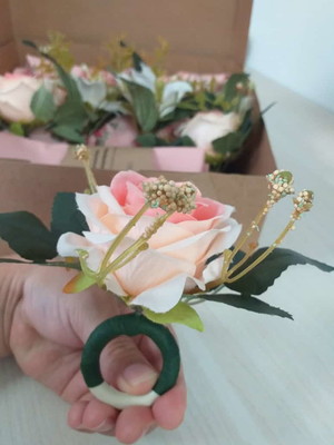 Porta guardanapo flor rosa