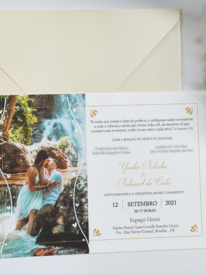 Convite casamento c/ envelope com foto