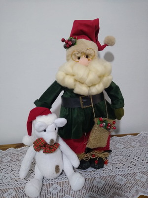 Papai noel e seu mascote