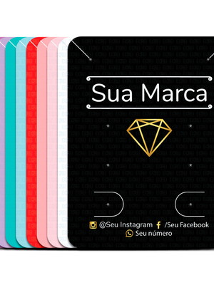 Tag, etiqueta, cartela com 6 furos personalizada 1.000 un