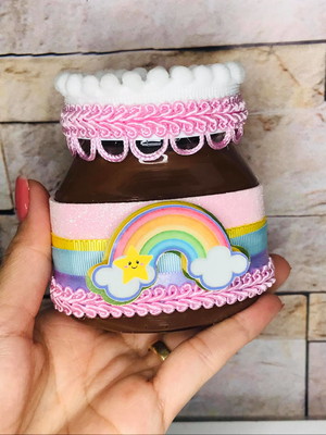 Nutella personalizada luxo arco íris