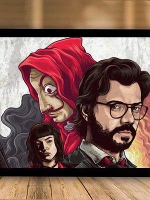 Quadro decorativo la casa de papel netflix