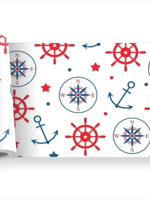 Adesivo infantil ancora marinha kit faixa marinheiro m441