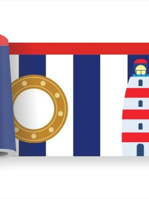 Adesivo infantil navio barco mar kit faixa marinheiro m436