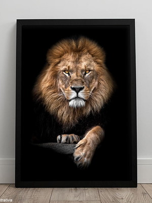 Quadro decorativo leão de judá quarto sala a3