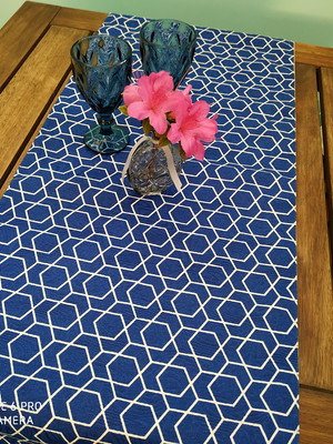Trilho de mesa em tecido jacquard 45 x 1,40