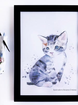 Retrato do seu pet em aquarela