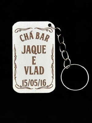 Chaveiro lembrança chá bar em mdf