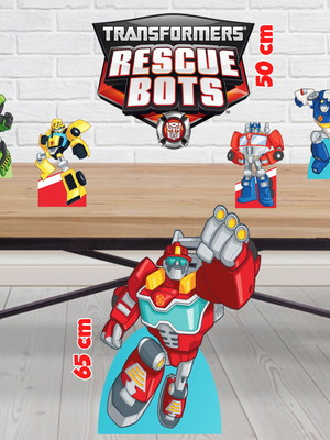 Display transformers rescue, enfeite festa de aniversário