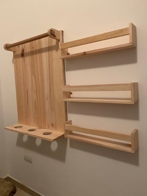 Painel de desenho com porta-papel + kit 3 porta-livros