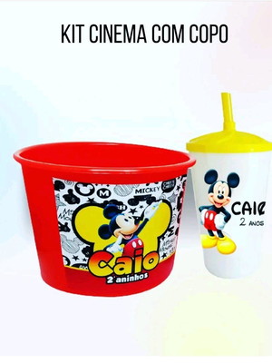 25 kits cinema com copo