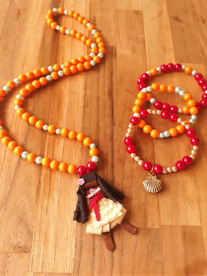 Conjunto colar e pulseiras moana