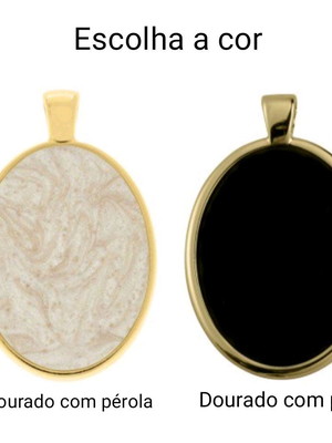 Medalha oval 52mm resina e dourado (acima de 05 unid)