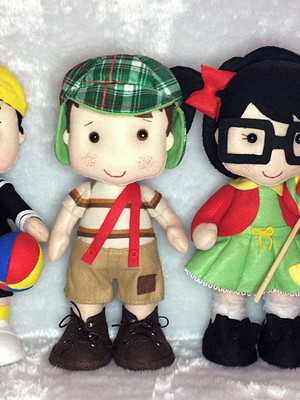 Kit bonecos turma do chaves feltro